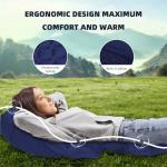 Inflatable Sleeping Pad with Pillow for Camping-Built in Fast Inflation-Ultralight Upgraded Durable Compact Sleeping Mat Moisture Proof Air Mattress for Camping, Backpacking,Hiking,Travel,Tent