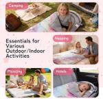 tuphen Kids Sleeping Bag - 3-4 Seasons Portable Sleeping Bag with Compression Sack for Boys, Girls and Toddlers, 2.2 lbs Lightweight Camping Gear Perfect for Camping Hiking Indoor (Purple, 63x26in)