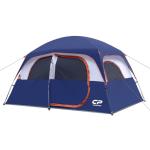 CAMPROS CP Tent-6-Person-Camping-Tents, Waterproof Windproof Family Tent with Top Rainfly, 4 Large Mesh Windows, Double Layer, Easy Set Up, Portable with Carry Bag (Navy Blue)