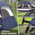 CAMPROS CP Tent-6-Person-Camping-Tents, Waterproof Windproof Family Tent with Top Rainfly, 4 Large Mesh Windows, Double Layer, Easy Set Up, Portable with Carry Bag (Navy Blue)