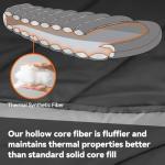 MEREZA Mummy Double Sleeping Bag for Adults with Pillow Cold Weather 0 Degree 2 Person Sleeping Bag for Couples Family Camping