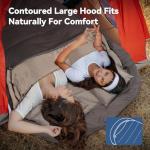 MEREZA Mummy Double Sleeping Bag for Adults with Pillow Cold Weather 0 Degree 2 Person Sleeping Bag for Couples Family Camping