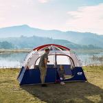 CAMPROS CP Tent-6-Person-Camping-Tents, Waterproof Windproof Family Tent with Top Rainfly, 4 Large Mesh Windows, Double Layer, Easy Set Up, Portable with Carry Bag (Navy Blue)