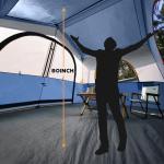 HIKERGARDEN 8 Person Camping Tent - Portable Family Cabin Tent for Camp, Windproof Fabric Camp Tent Outdoor for Hiking, Backpacking, Traveling-12'x9'x80in(H) (Navy Blue)