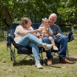 Timber Ridge Double Camping Chair, Heavy Duty Outdoor Folding Camp Couch, Loveseat Camping Chairs Perfect for Campsites, Patio/Lawn, Soccer Games or Other Youth Sports, Supports 600 lbs