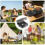 2 Burner Propane Camping Stove, 20000 BTU Foldable Portable Camp Stove with Piezo Ignition & Adjustable Burners, Outdoor Gas Cooker with Carry Bag for Camping, RV, Tailgating & Emergency Use