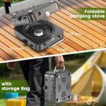 2 Burner Propane Camping Stove, 20000 BTU Foldable Portable Camp Stove with Piezo Ignition & Adjustable Burners, Outdoor Gas Cooker with Carry Bag for Camping, RV, Tailgating & Emergency Use