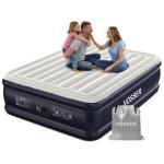 VOSSER Air Mattress Queen with Built-in Pump, 18" Raised Inflatable Blow Up Mattress,Upgraded Heavy Duty 800lbs Portable Air Bed for Home, Guests,Floor& Camping, Self Inflating Colchon Inflable Queen