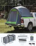 JOYTUTUS Semi-Automatic Truck Bed Tent with Awning, Easy Set-up with Pre-Assembled Design, 2 Person Portable Truck Camping Tent with Rainfly for 5.5FT-5.8FT Pickup Truck Bed, Waterproof PU2000mm