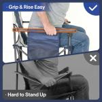 Alvantor Wide Seat Camping Chair for Big, 300LBS Heavy Duty with Armrests & Breathable Mesh, Portable for Camping, Hiking & Sports Events