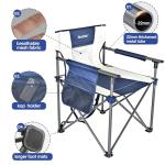 Alvantor Wide Seat Camping Chair for Big, 300LBS Heavy Duty with Armrests & Breathable Mesh, Portable for Camping, Hiking & Sports Events
