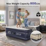 VOSSER Air Mattress Queen with Built-in Pump, 18" Raised Inflatable Blow Up Mattress,Upgraded Heavy Duty 800lbs Portable Air Bed for Home, Guests,Floor& Camping, Self Inflating Colchon Inflable Queen
