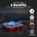 GasOne Single Propane Burner Camp Stove – 10,000BTU Portable Stove Propane Grill with Removable Cooking Grid – Large Easy to Use Knob – Carry Case Included