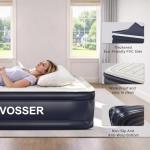 VOSSER Air Mattress Queen with Built-in Pump, 18" Raised Inflatable Blow Up Mattress,Upgraded Heavy Duty 800lbs Portable Air Bed for Home, Guests,Floor& Camping, Self Inflating Colchon Inflable Queen