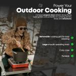 GasOne Single Propane Burner Camp Stove – 10,000BTU Portable Stove Propane Grill with Removable Cooking Grid – Large Easy to Use Knob – Carry Case Included