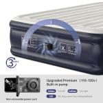 VOSSER Air Mattress Queen with Built-in Pump, 18" Raised Inflatable Blow Up Mattress,Upgraded Heavy Duty 800lbs Portable Air Bed for Home, Guests,Floor& Camping, Self Inflating Colchon Inflable Queen