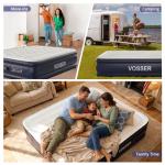 VOSSER Air Mattress Queen with Built-in Pump, 18" Raised Inflatable Blow Up Mattress,Upgraded Heavy Duty 800lbs Portable Air Bed for Home, Guests,Floor& Camping, Self Inflating Colchon Inflable Queen