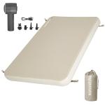 Naturehike 4" Drop Stitch Double Sleeping Pad with Electric Pump, 882 LBS Non-Collapsible Strong Support, Connectable Camping Mattress, Full Size Inflatable Air Mattress for Home, Camping, Guest