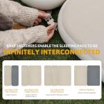 Naturehike 4" Drop Stitch Double Sleeping Pad with Electric Pump, 882 LBS Non-Collapsible Strong Support, Connectable Camping Mattress, Full Size Inflatable Air Mattress for Home, Camping, Guest