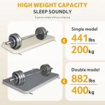 Naturehike 4" Drop Stitch Double Sleeping Pad with Electric Pump, 882 LBS Non-Collapsible Strong Support, Connectable Camping Mattress, Full Size Inflatable Air Mattress for Home, Camping, Guest