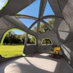 CAMPROS CP Tent-6-Person-Camping-Tents, Waterproof Windproof Family Tent with Top Rainfly, 4 Large Mesh Windows, Double Layer, Easy Set Up, Portable with Carry Bag (Deep Gray)