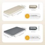 Naturehike 4" Drop Stitch Double Sleeping Pad with Electric Pump, 882 LBS Non-Collapsible Strong Support, Connectable Camping Mattress, Full Size Inflatable Air Mattress for Home, Camping, Guest