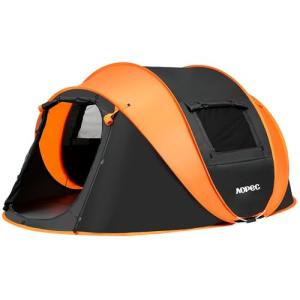 AOPEC Pop Up Camping Tent, 2/4/6 Person Instant Tent Waterproof PU4500mm, Spacious Ventilated Camping Tent with Front Porch, Quick Setup Lightweight Portable for Outdoor Camping Hiking Beach