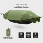 Rivenlo Camping Hammock Tent with Mosquito Net & RainFly, 3 in 1 Waterproof Portable Sleeping Hammock Bug Backpacker Lightweight Outdoor Gear Swing for Hiking Travel Patio Expedition(Dark Green)