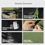 Rivenlo Camping Hammock Tent with Mosquito Net & RainFly, 3 in 1 Waterproof Portable Sleeping Hammock Bug Backpacker Lightweight Outdoor Gear Swing for Hiking Travel Patio Expedition(Dark Green)