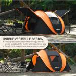 AOPEC Pop Up Camping Tent, 2/4/6 Person Instant Tent Waterproof PU4500mm, Spacious Ventilated Camping Tent with Front Porch, Quick Setup Lightweight Portable for Outdoor Camping Hiking Beach