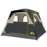 Happy Travel Tent 4 Person Tents for Camping, Waterproof Easy Setup Camping Tent with Top Rainfly, Portable Tall Cabin Tent with 4 Mesh Windows and Carry Bag for Outdoor Camping & Hiking