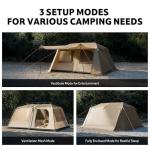 Naturehike Village Lite Camping Tent, 60S Easy Setup Instant Tents for Camping, Double Layer 4/8 Person Tent with with Full Rainfly