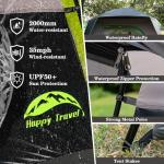 Happy Travel Tent 4 Person Tents for Camping, Waterproof Easy Setup Camping Tent with Top Rainfly, Portable Tall Cabin Tent with 4 Mesh Windows and Carry Bag for Outdoor Camping & Hiking