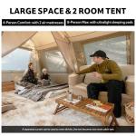 Naturehike Village Lite Camping Tent, 60S Easy Setup Instant Tents for Camping, Double Layer 4/8 Person Tent with with Full Rainfly