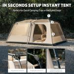 Naturehike Village Lite Camping Tent, 60S Easy Setup Instant Tents for Camping, Double Layer 4/8 Person Tent with with Full Rainfly