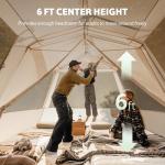 Naturehike Village Lite Camping Tent, 60S Easy Setup Instant Tents for Camping, Double Layer 4/8 Person Tent with with Full Rainfly