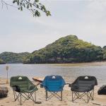 Colegence Oversized Camping Chairs Set of 2, Padded Camping Chair Heavy Duty Lawn Chairs for Adults, XL Foldable Camp Chair for Outdoor Sports, Baseball, Wide Seat Support 450LBS - Black and Grey