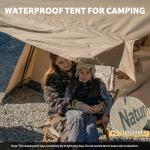 Naturehike Village Lite Camping Tent, 60S Easy Setup Instant Tents for Camping, Double Layer 4/8 Person Tent with with Full Rainfly