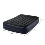 Intex Air Mattress, 64123ED Dura-Beam Plus Pillow Rest Fiber-Tech – Queen Size – Built-in Electric Pump – 16.5in Bed Height – 600lb Weight Capacity