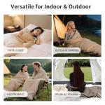 koldan Sleeping Bag for Adults – 4 Season Camping Sleeping Bag Lightweight for Backpacking & Hiking, Waterproof Shell, Warm & Roomy, Machine Washable,Backpacking Camping Sleeping