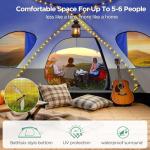 COBIZI Camping Tent, 8 Person Easy Setup Waterproof Windproof Family Tent with Removable Rainfly, Lightweight Portable Outdoor All-Season Dome Tent for Camping, Travel, Fishing, Hiking (Dark Blue)