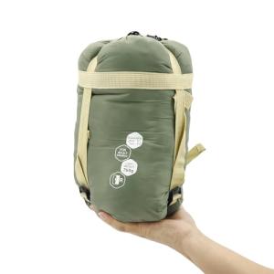 NewDoar Ultralight Backpacking Sleeping Bag - 50-70°F, 1.5lbs, Waterproof & Machine Washable, 2-Way Zipper for Teens,Couples,Women,Men Compact for Hiking/Camping (Army Green,Large)