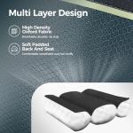 ALPHA CAMP Heavy Duty Camping Chair 500 LBS Capacity, Oversized Folding Chair for Heavy People, Padded Portable Outdoor Chair with Cooler Bag & Cup Holder for Camping, Fishing, Beach,Green,2PC