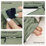 NewDoar Ultralight Backpacking Sleeping Bag - 50-70°F, 1.5lbs, Waterproof & Machine Washable, 2-Way Zipper for Teens,Couples,Women,Men Compact for Hiking/Camping (Army Green,Large)