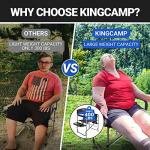 KingCamp 2-Pack Directors Camping Chair with Padded Folding Portable Seats, Blue