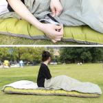 NewDoar Ultralight Backpacking Sleeping Bag - 50-70°F, 1.5lbs, Waterproof & Machine Washable, 2-Way Zipper for Teens,Couples,Women,Men Compact for Hiking/Camping (Army Green,Large)