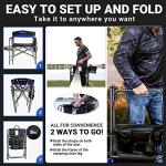 KingCamp 2-Pack Directors Camping Chair with Padded Folding Portable Seats, Blue