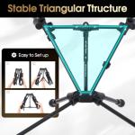 MOON LENCE High Back Folding Camping Chair, 330lbs Portable Compact Chair with Wide Seat & Ergonomic Back Support (Khaki)