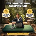 Wise Owl Outfitters Self Inflating Sleeping Pad with Electric Pump, 4" Camping Air Mattress Pad with Foam for Adults, Camp Mat for Tent, SUV & Road Trips