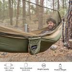 Sunyear Hammock Camping with Net/Netting, Portable Camping Hammock Double Tree Hammock Outdoor Indoor Backpacking Travel & Survival, 2 Tree Straps (16+1 Loops Each, 20Ft Total)